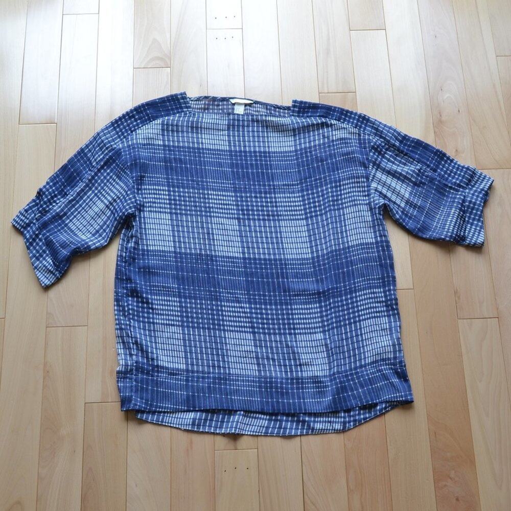 H&M Plaid Blouse Size 8